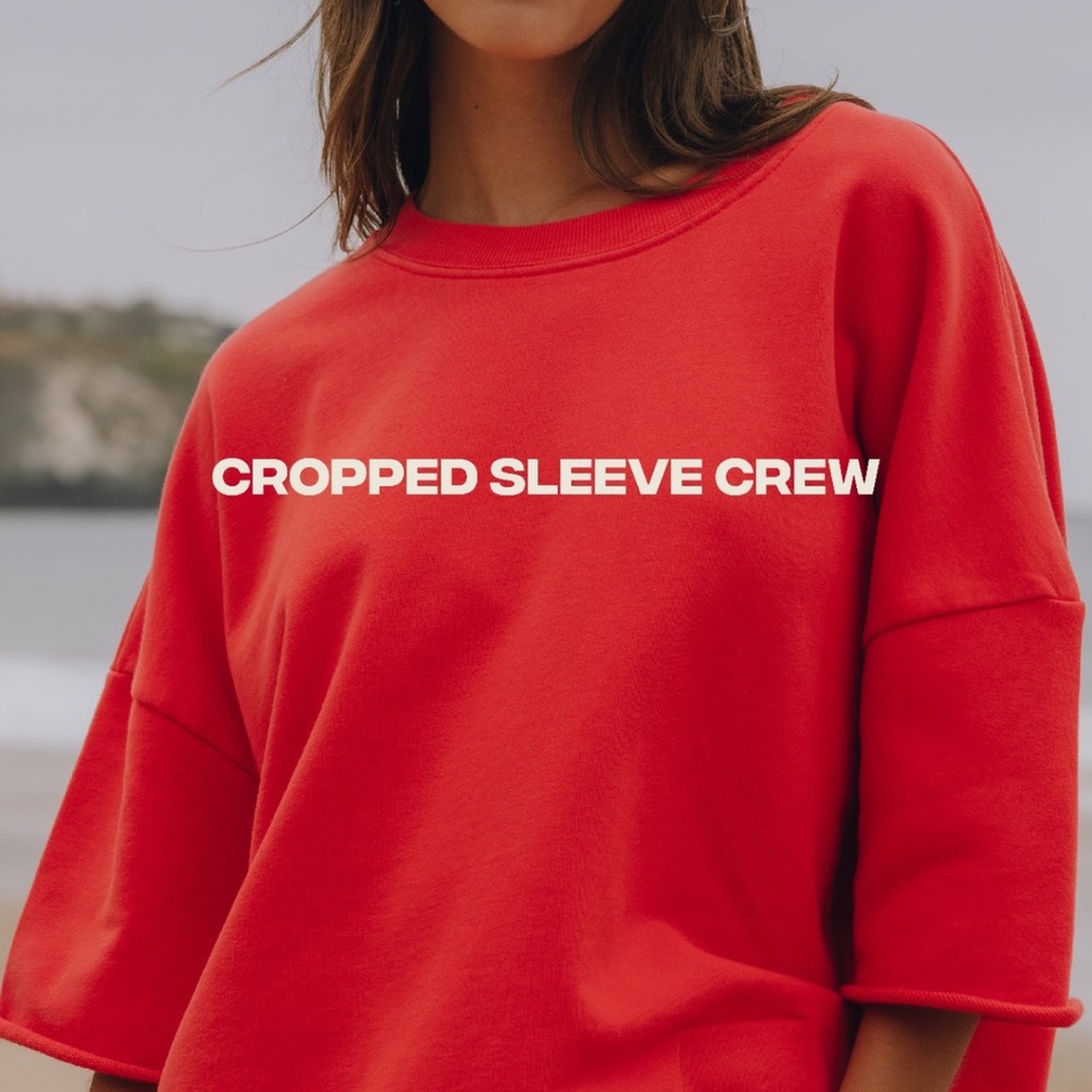 Daily Drills Cropped Short Sleeve Crew in Heart